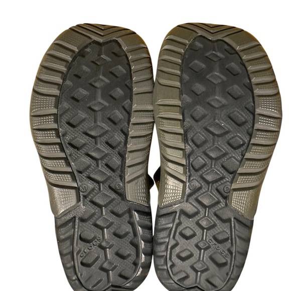 Crocs Swiftwater Mesh Shoes Mens 9 Deck Slip On Sport Sandals Adjustable Black - Picture 5 of 5